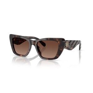 Tory Burch TY7216U 1964T5 Dark Tortoise/Brown Polarized 52mm Women's Sunglasses